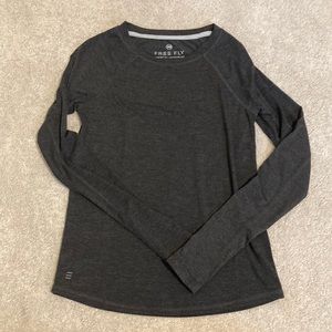 Free fly bamboo long sleeve shirt grey XS